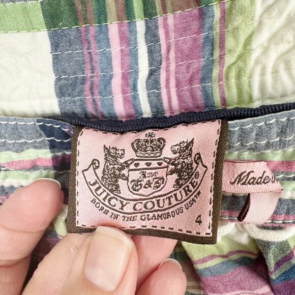 Juicy Couture Y2K McBling Colorful Jumper Mini Dress Plaid Pastel 4 Oughts Rave - Picture 3 of 15